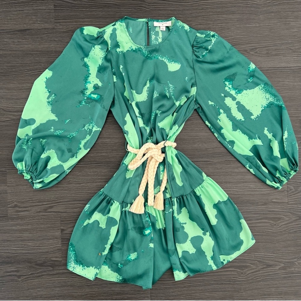 Alexis tie die green dress - Picture 4 of 7
